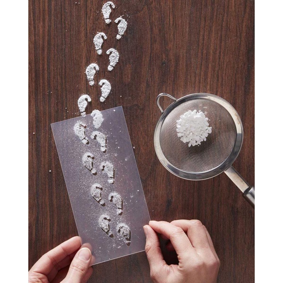 Festive Elf Foot Print Stencils