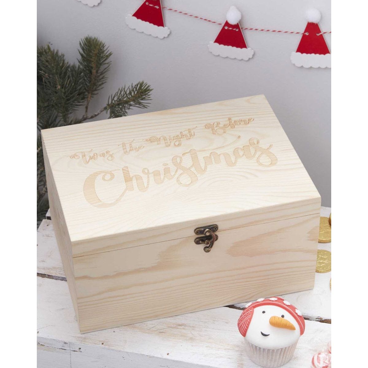 Wooden Christmas Eve Box - 28cm