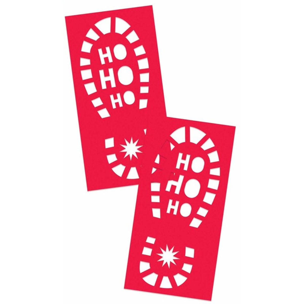 Santa Footprints Stencils (2pcs)