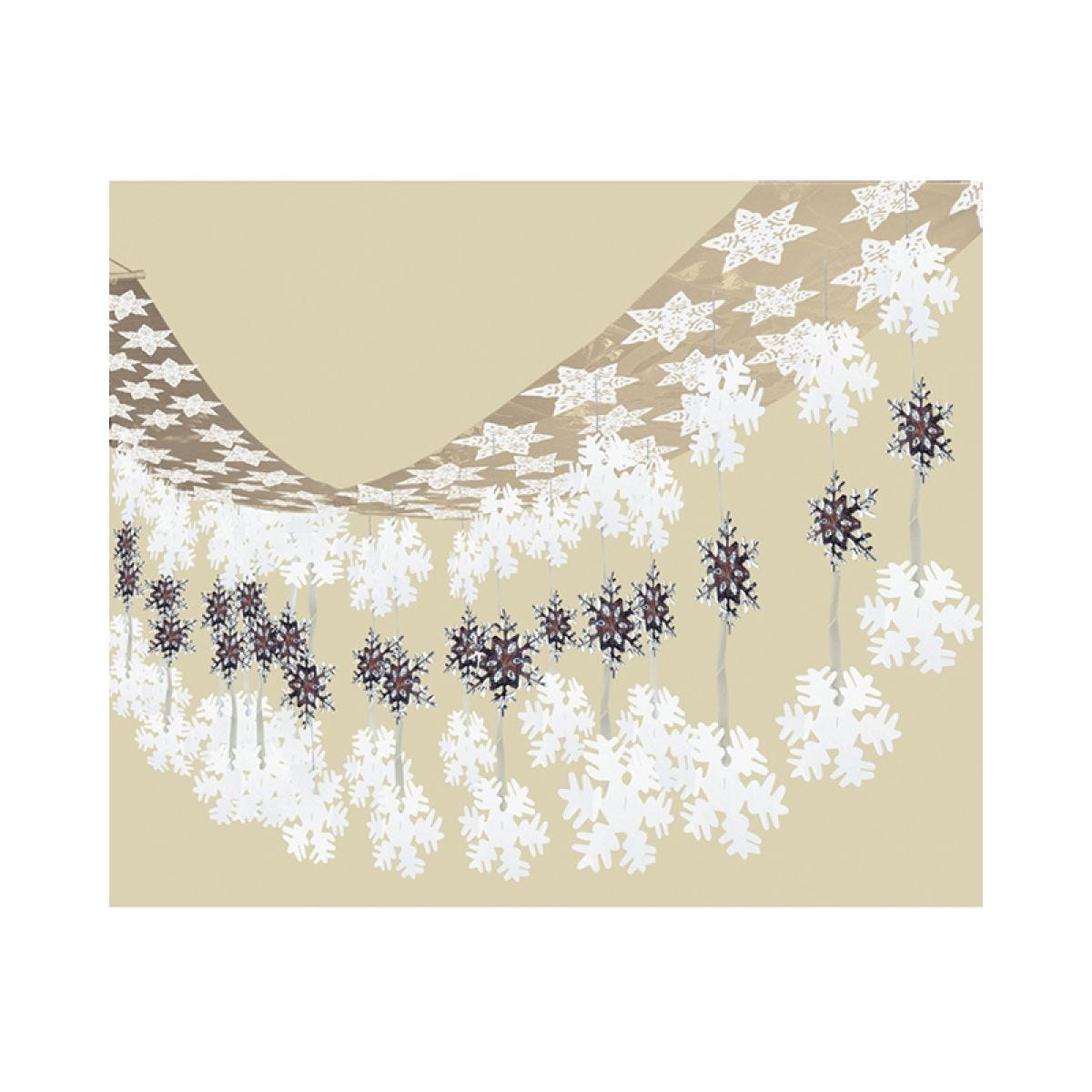 Snow Ceiling Decoration - 3.65m Foil Christmas Decoration