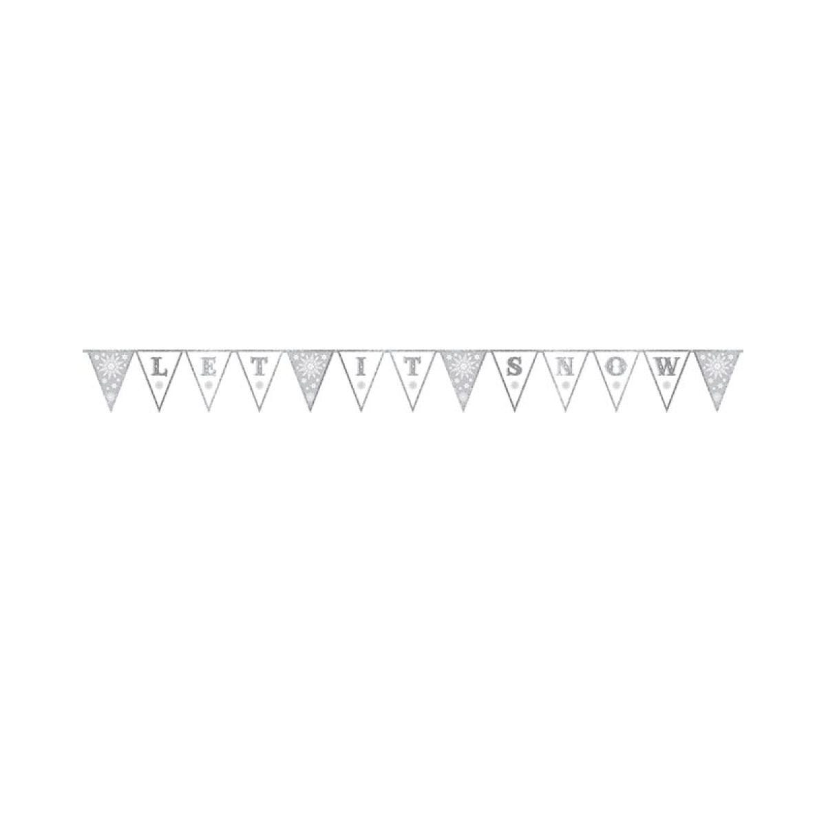 Let it Snow Pennant Bunting - 3.6m