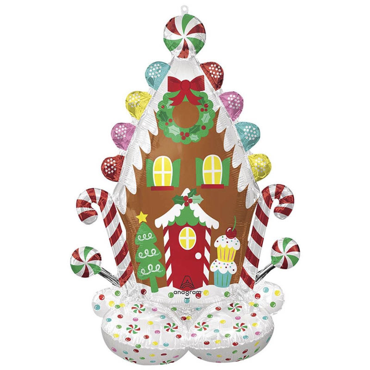 Gingerbread House Airloonz Foil Balloon - 32" x 51"