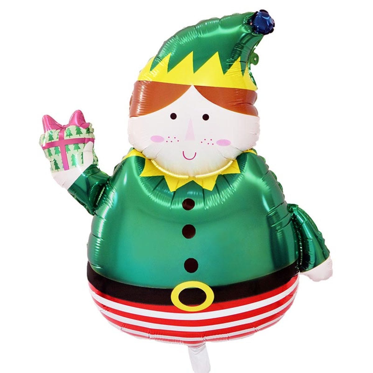 Elf & Gift Supershape Balloon - 28" x 35" Foil