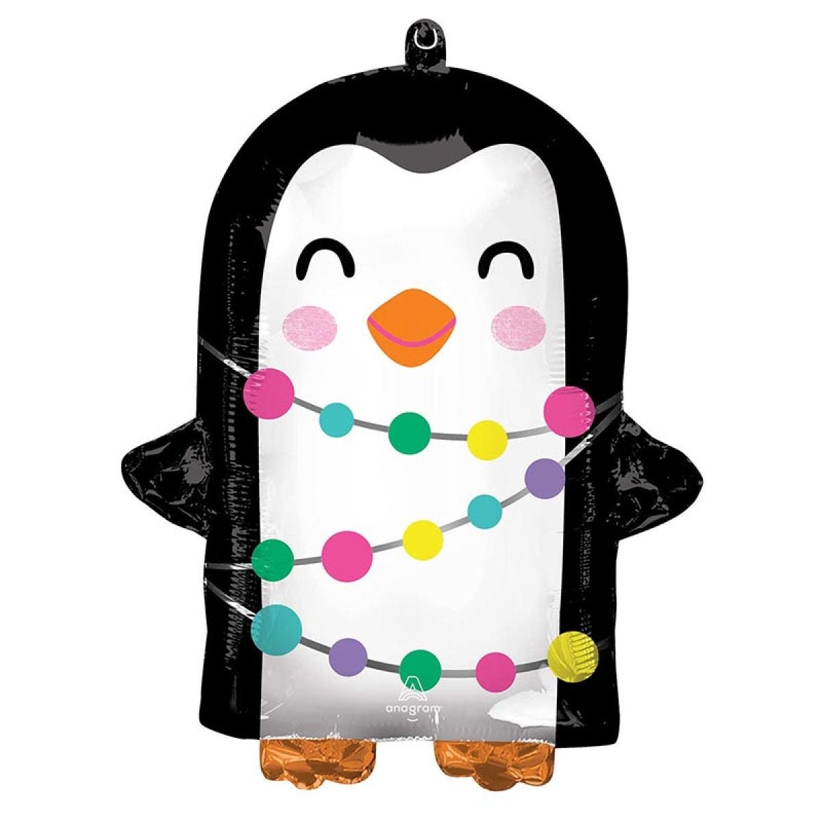 Holiday Penguin Shaped Balloon - 15" x 18" Foil