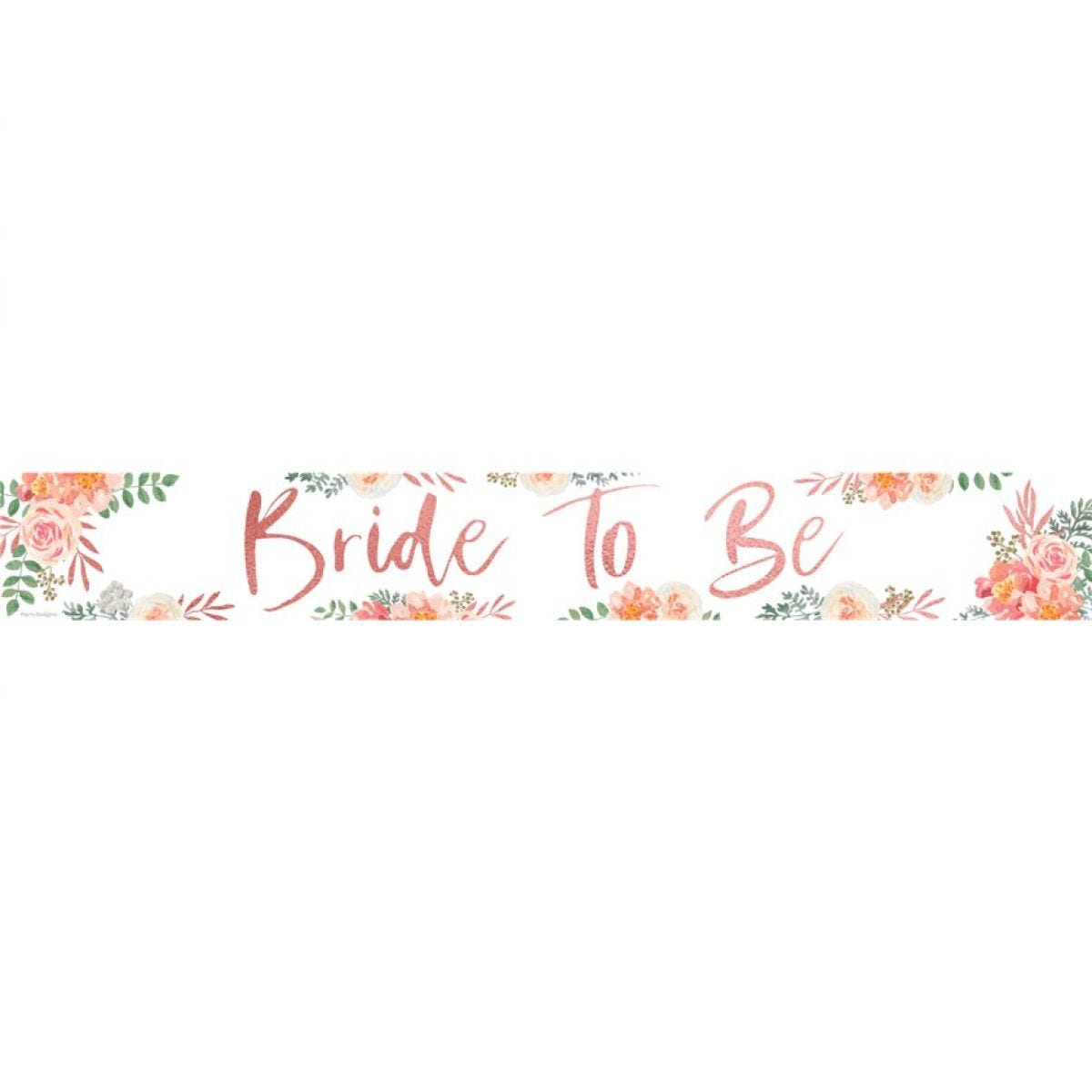 Floral Hen Party &apos;Bride To Be&apos; Paper Banners - 1m (3pk)