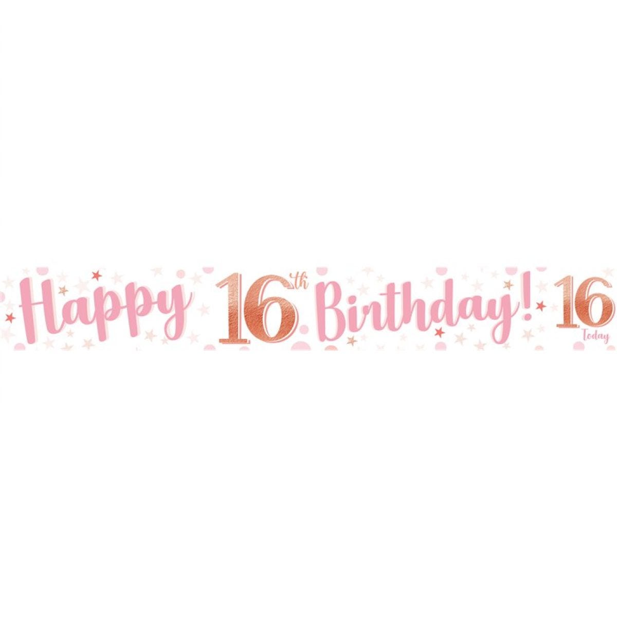 16th Birthday Glitz & Glamour Paper Banners
