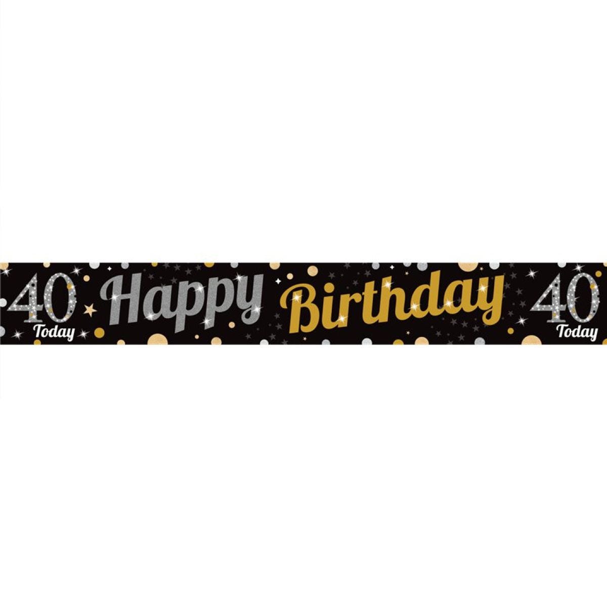 40th Birthday Paper Banners - 1m