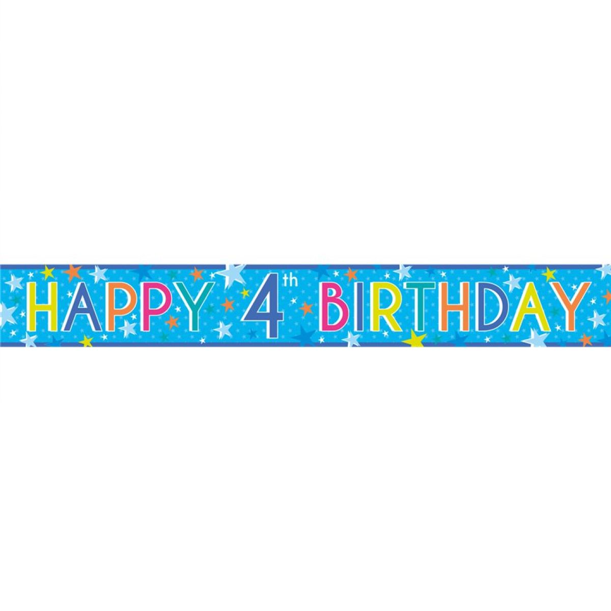 Boys 4th Birthday Paper Banners - 1m