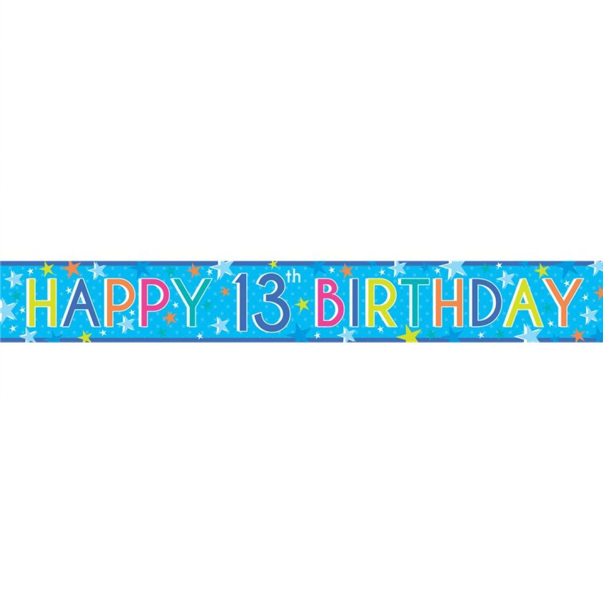 Boys 13th Birthday Paper Banners - 1m