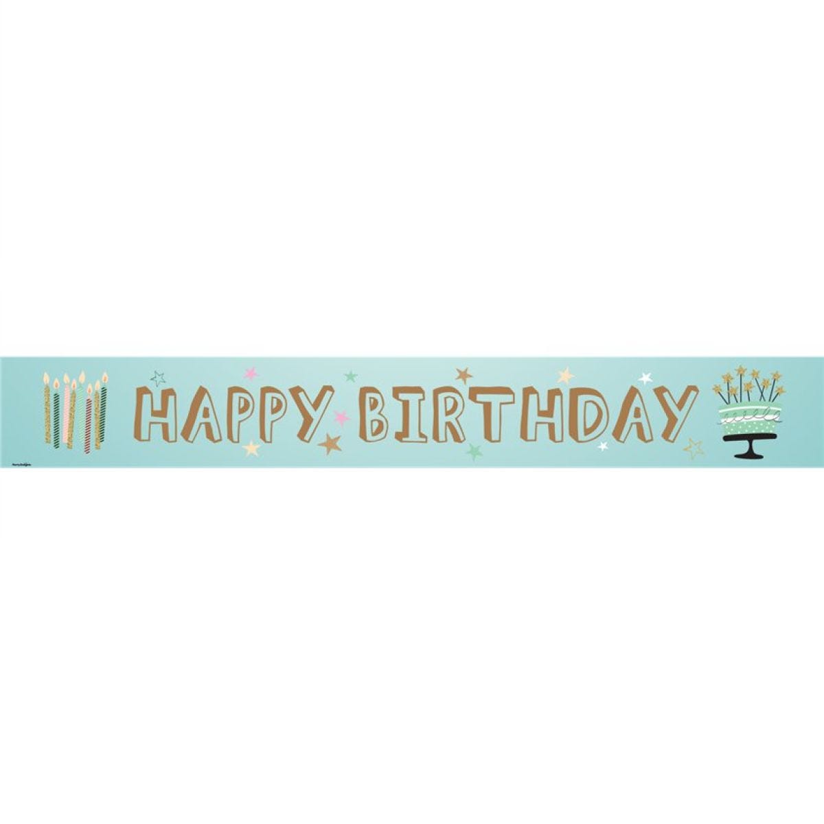 Mint Green Happy Birthday Paper Banners - 3pk (3pk)