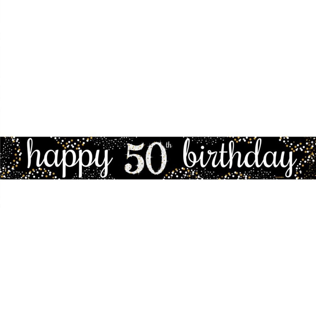 Happy 50th Birthday Paper Banners - 1m