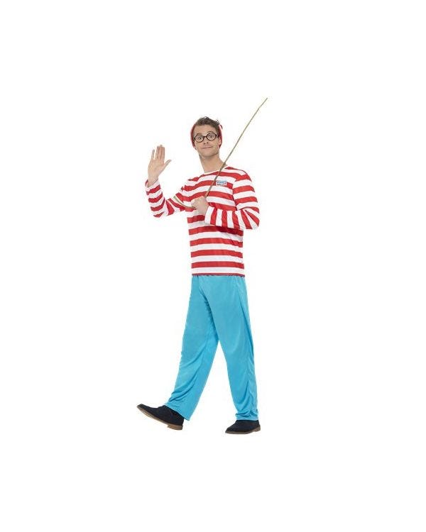 Where&#039;s Wally Mens Costume - Adult Costume