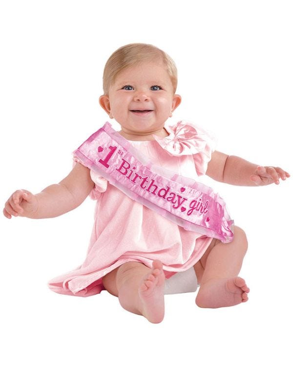 Girl&#039;s 1st Birthday Sash