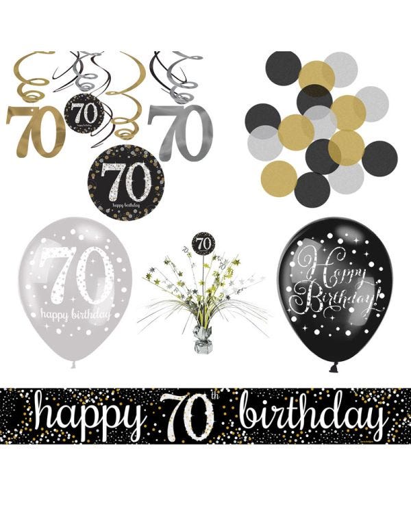 Sparkling Celebration 70th Decoration Kit - Deluxe