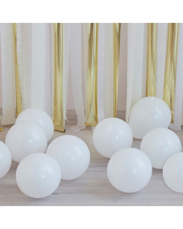 White Balloons - 5&quot; Latex (40pk)