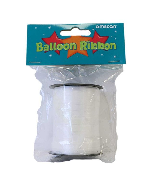 White Balloon Ribbon - 25m