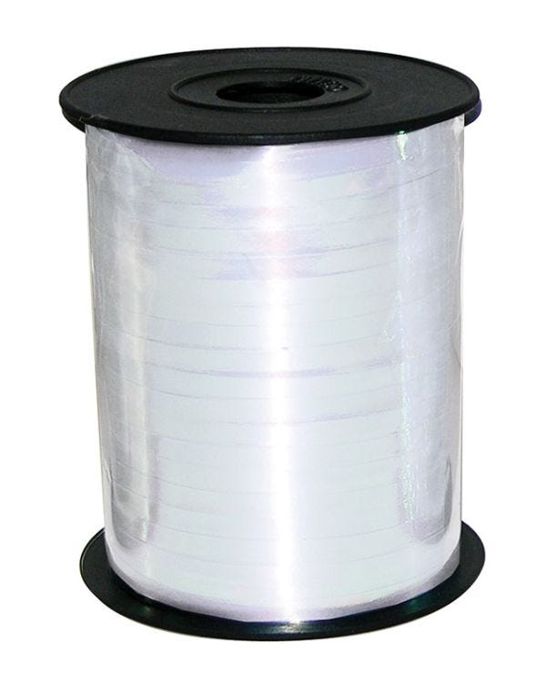 Iridescent White Balloon Ribbon - 230m x 5mm
