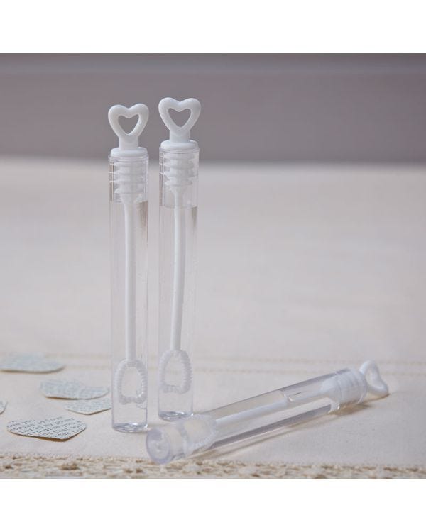 Heart Tube Wedding Bubbles (24pk)