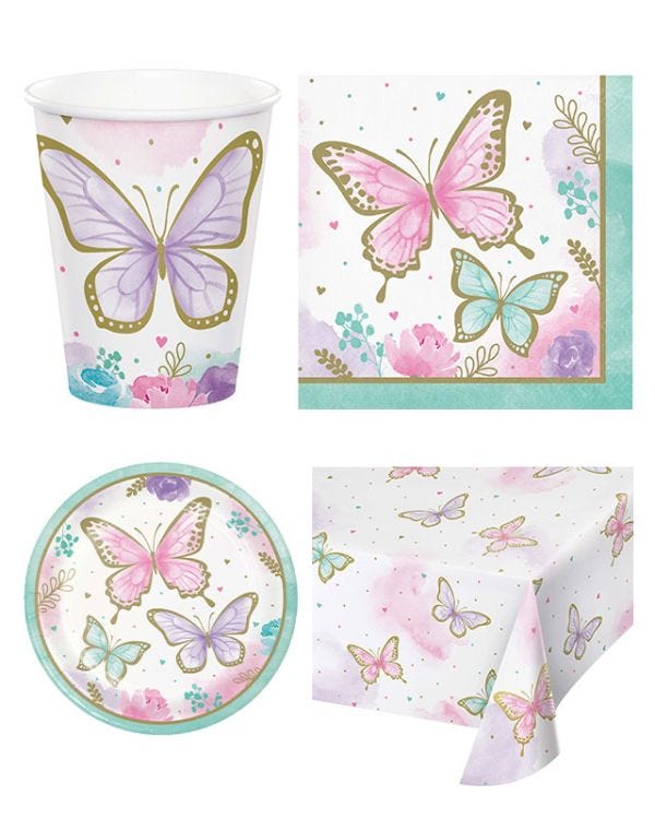 Butterfly Shimmer Value Party Pack for 8