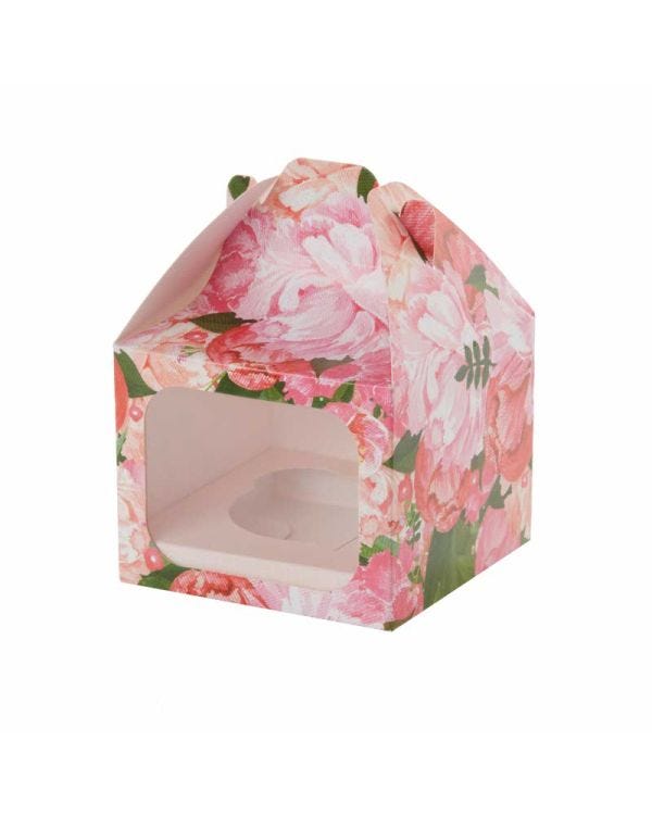 Floral Single Cupcake Box - 12cm x 9.5cm