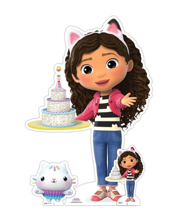 Gabby with Cake Gabby&#039;s Dollhouse Cardboard Cutout - 95cm x 64cm