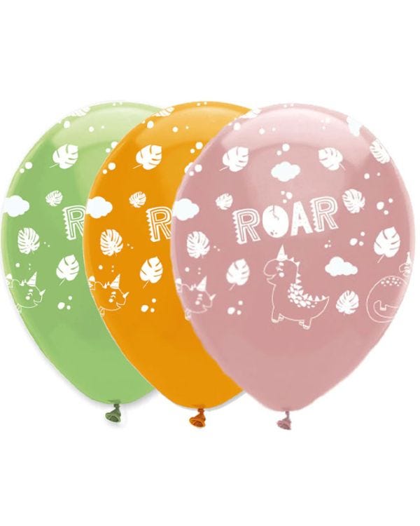 Girl Dino Balloons - 12&quot; Latex