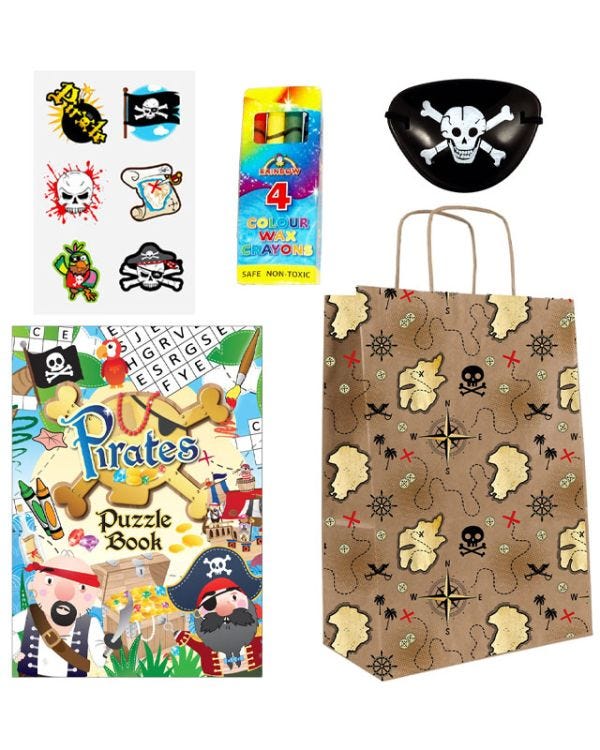 Pirate Pre-Filled Party Bags Sweet Free for 10