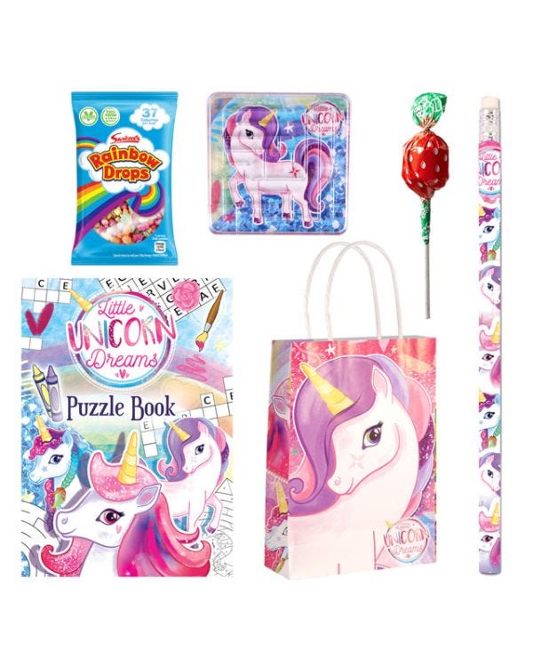 Unicorn Pre-Filled Sweet Party Bags for 10