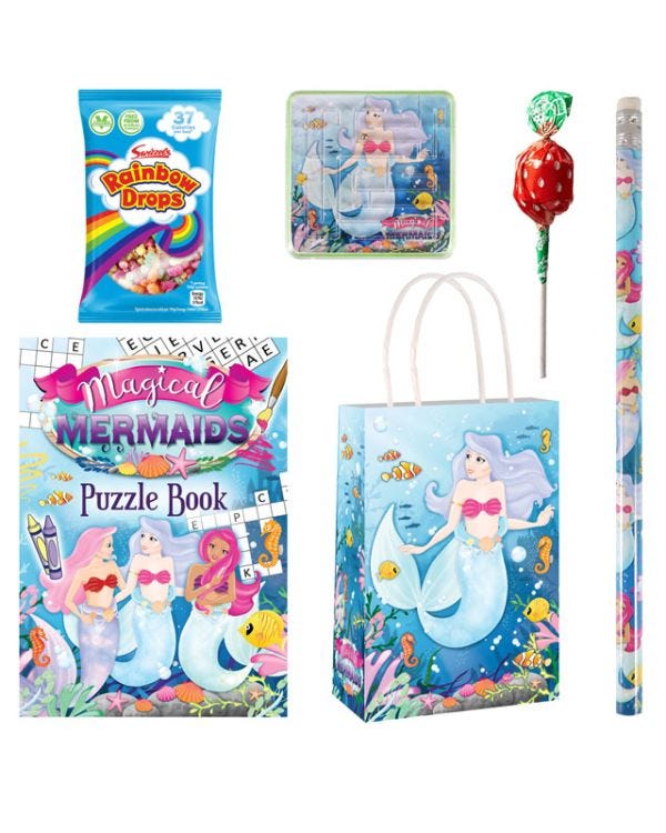 Mermaid Pre-Filled Sweet Party Bags for 10
