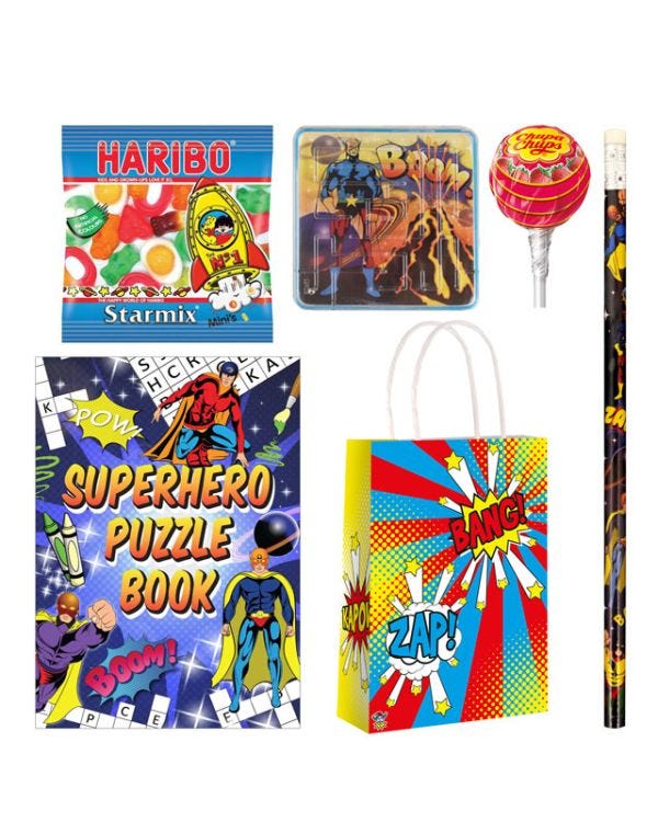 Superhero Pre-Filled Sweet Party Bags for 10