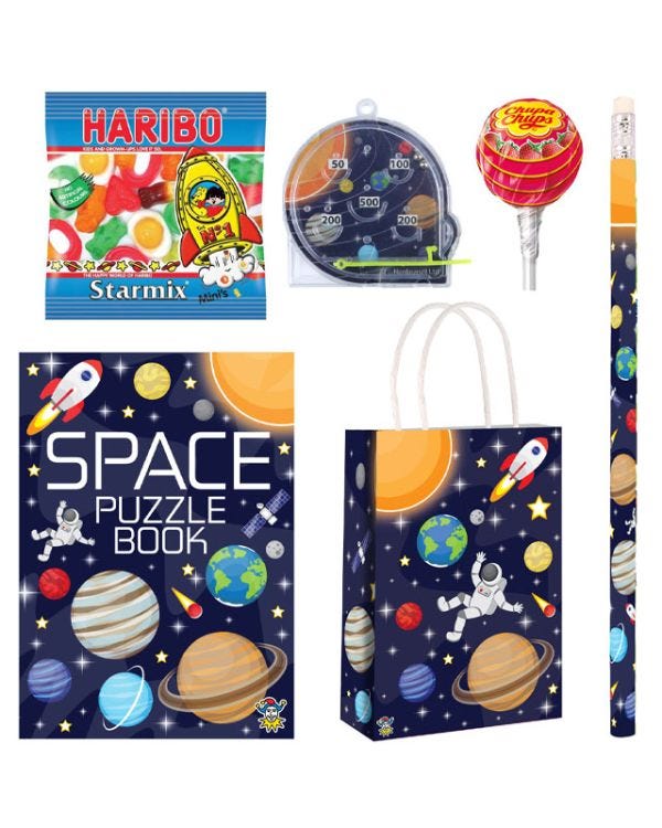 Space Pre-Filled Sweet Party Bags for 10