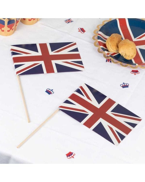 Handheld Union Jack Flag - 19cm (5pk)