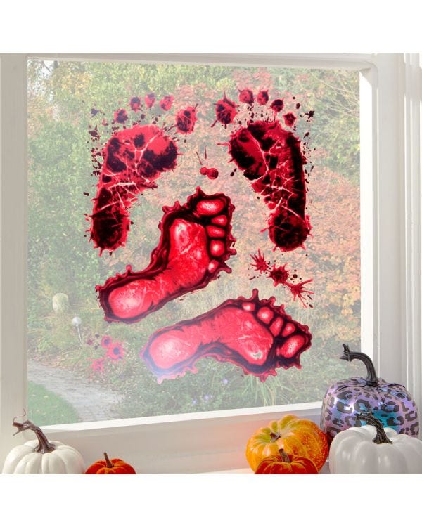 Bloody Foot Window Stickers