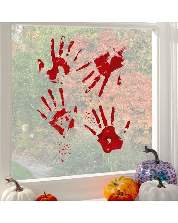 Bloody Hand Window Stickers