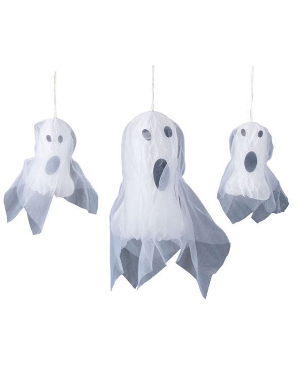 Halloween Honeycomb Ghosts