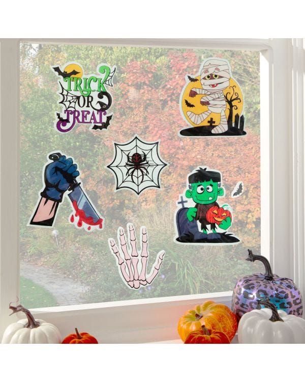 Gel Window Stickers - 18cm - Assorted