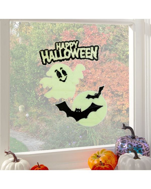 Glow in the Dark Window Clings - 20cm - Assorted