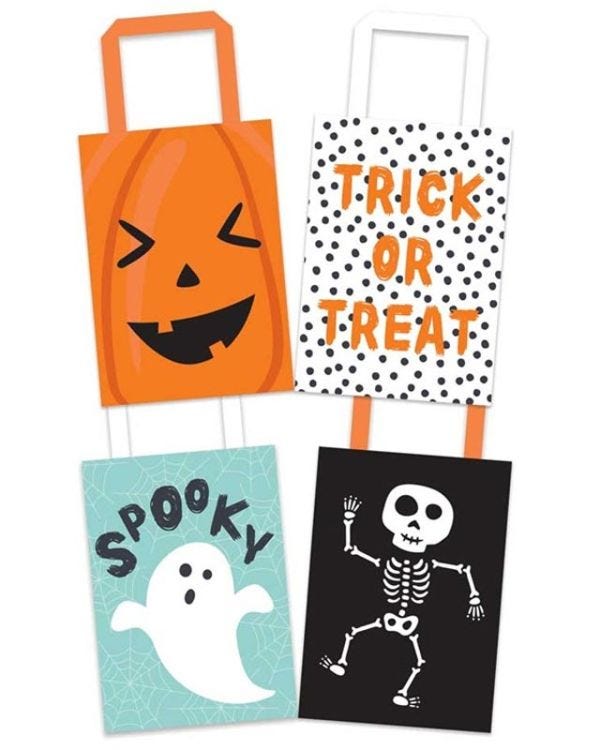 Halloween Paper Party Bags (4pk)