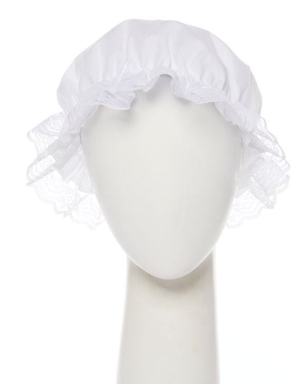 White  Victorian Mop Hat