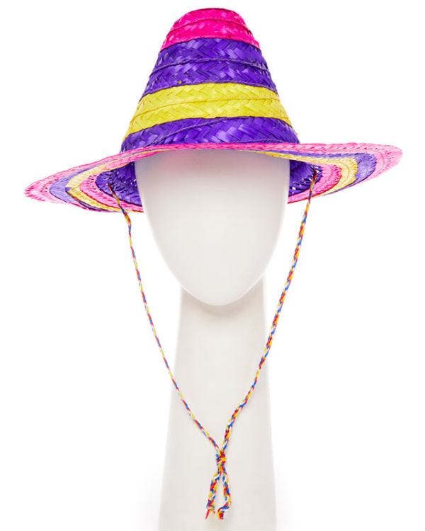 Multicoloured Mexican Sombrero - Child