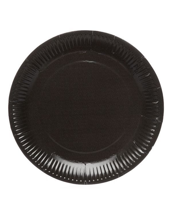 Black Paper Plates - 23cm (8pk)