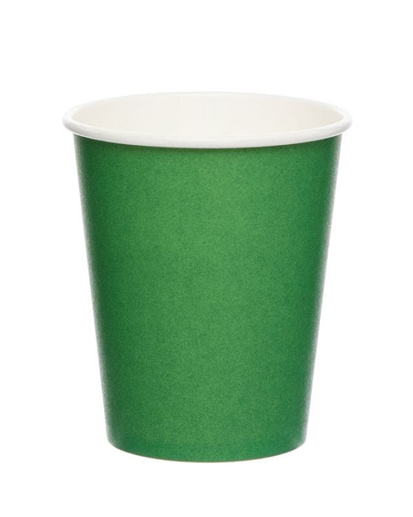 Green Paper Cups - 237ml (8pk)