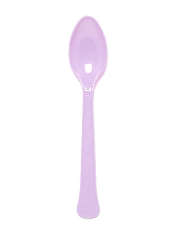 Lavender Reusable Plastic Spoons (24pk)