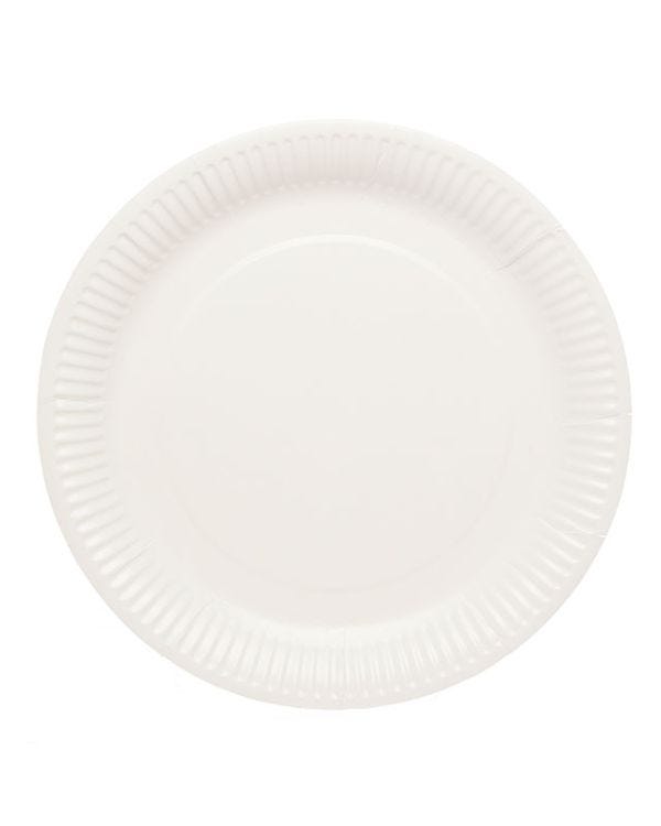 White Paper Plates - 23cm (8pk)