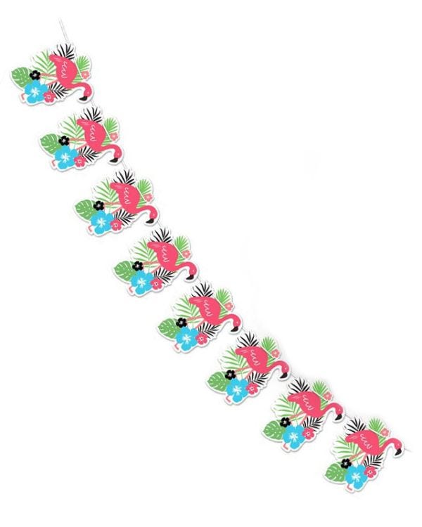 Flamingo Paper Bunting - 2.3m