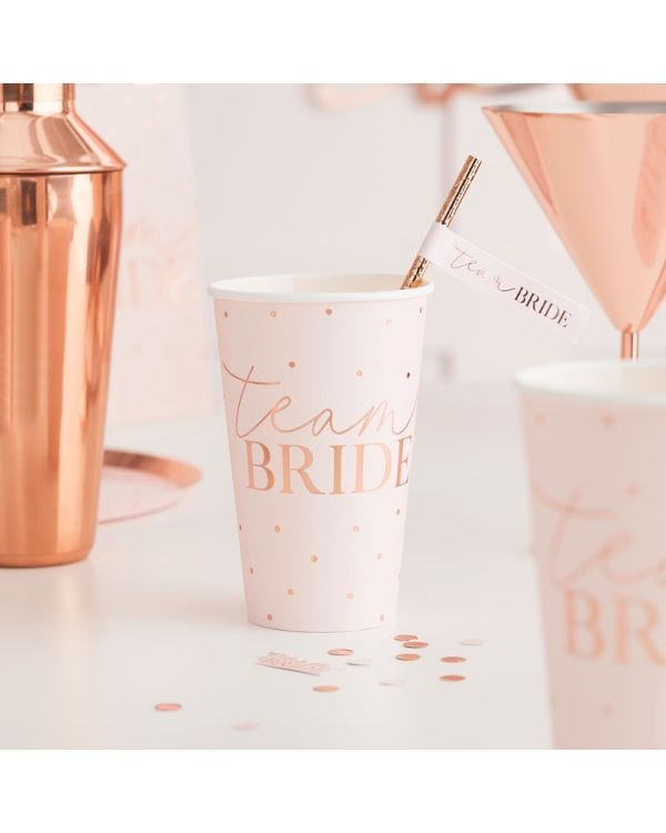 Rose Gold Team Bride Cups - 473ml (8pk)