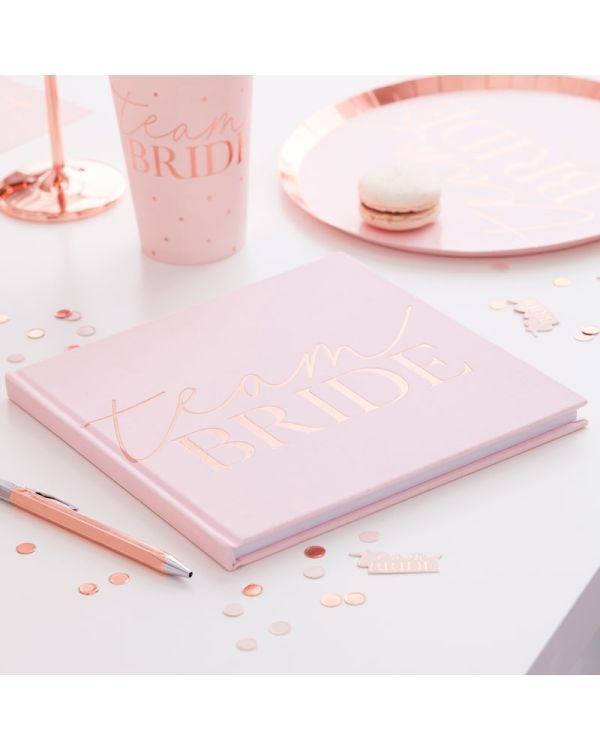 Pink Velvet Team Bride Guest Book