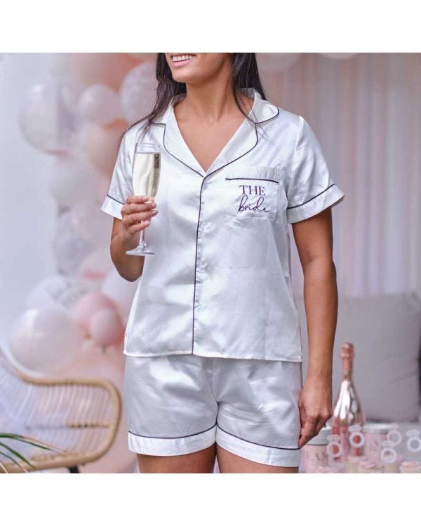 White The Bride Pyjama Set - L
