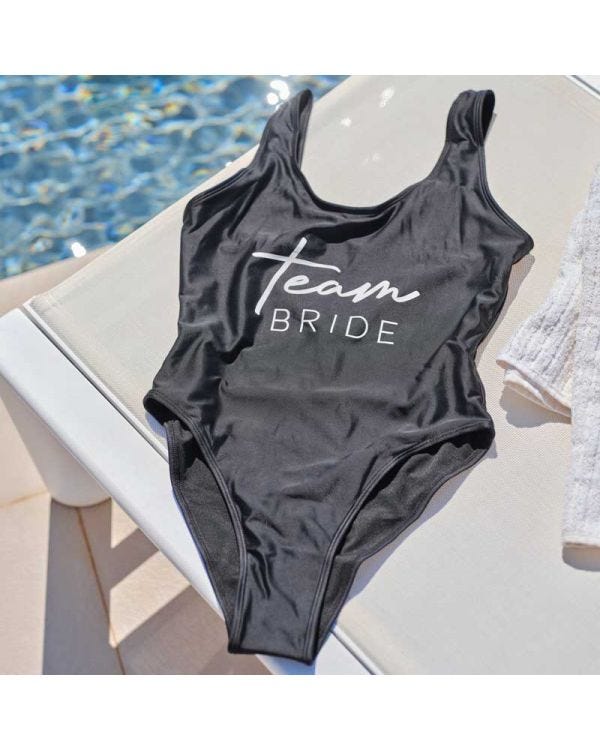 Black Team Bride Swimsuit - M