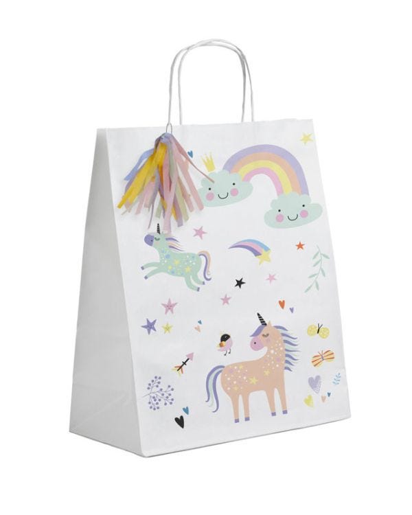 Unicorns &amp; Rainbows Paper Party Bags (6pk)